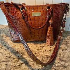 BEAUTIFUL BRAHMIN, leather, CONVERTIBLE BAG.  Like new condition.